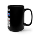 Veteran Wife - My Hero Protects Me 15oz Military Design Black Mug - Love and Protection Combined!
