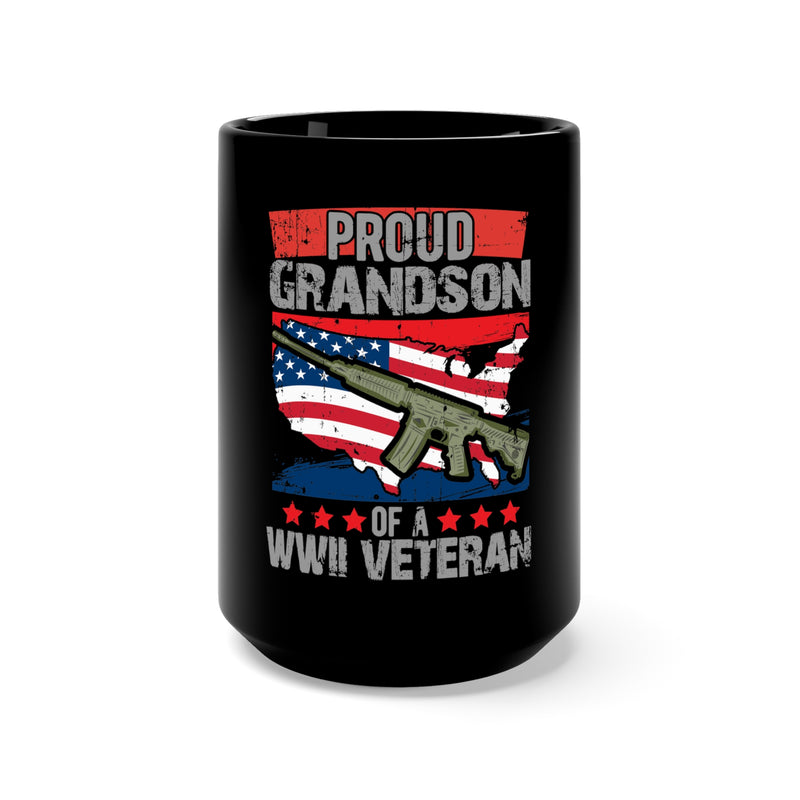Proud Grandpa of a Military Legacy: 15oz Military Design Black Mug