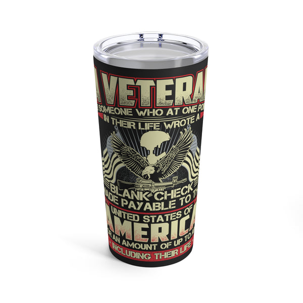 Patriotic Tribute: 20oz Military Design Tumbler - Honor the Courageous Sacrifice of Veterans