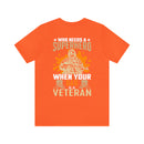 Unleash Your Inner Hero: Military Design T-Shirt - Proudly Raised by a Veteran Dad
