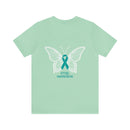 Butterfly Wings of Hope: Spreading PTSD Awareness with our Text Design T-Shirt