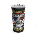 Proudly Defending the Flag: 20oz Black Military Design Tumbler - 'Respect and Sacrifice'