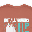 NOT ALL WOUNDS ARE VISIBLE PTSD design cotton T-Shirt