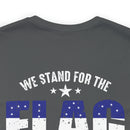 We Stand, We Kneel: Military Design T-Shirt Honoring Flag and Fallen Heroes