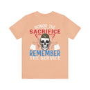 Respectful Tribute: Military Design T-Shirt - 'Honor the Sacrifice, Remember the Service