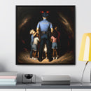 A Shield Against the Darkness Framed Canvas