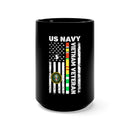 US Navy Vietnam Veteran 15oz Military Design Black Mug - Honor Your Service with this Striking and Functional Coffee Mug!