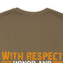 Respect, Honor & Gratitude: Thank You, Veterans" Military Design T-Shirt