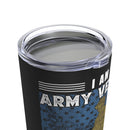 Straight Talk with a Veteran: 20oz Black Military Design Tumbler - 'I Am an Army Veteran, I Can Fix Stupid, But Brace Yourself for the Sting'