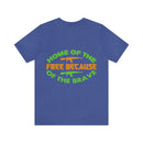 Proudly Brave: Military Design T-Shirt - 'Home of the Free Because of the Brave