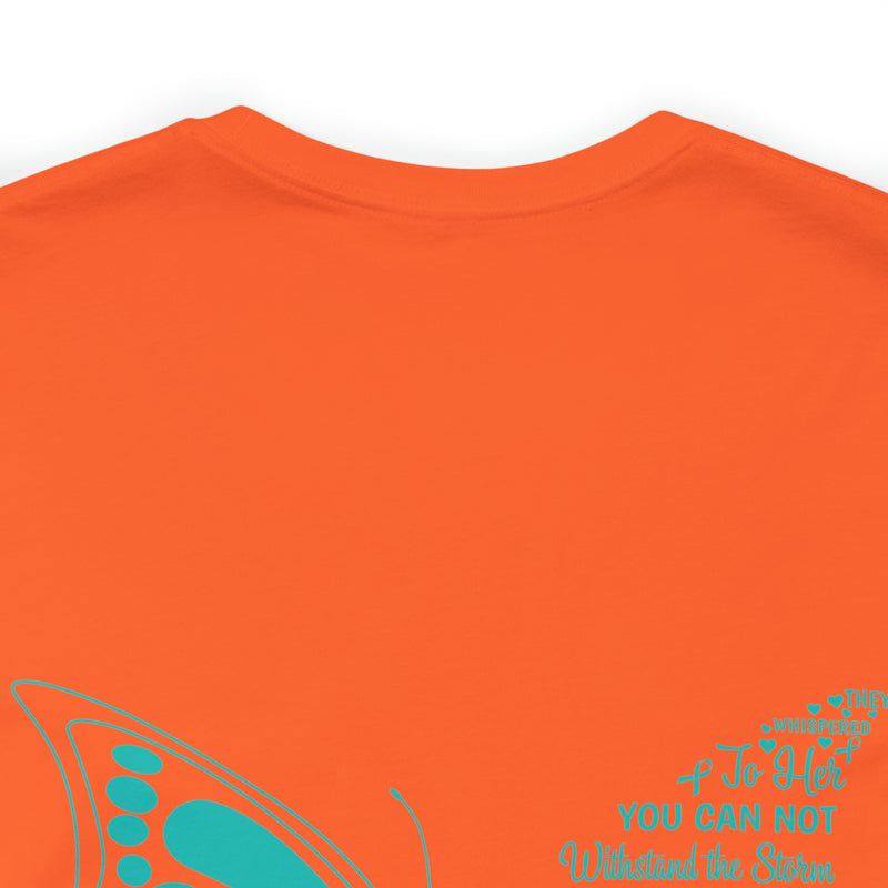 Resilient Wings: 'I AM THE Storm' PTSD Design Butterfly T-Shirt