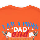 Unyielding Oath: Military-Inspired 'Proud Dad & Veteran' T-Shirt - Embodying an Everlasting Enlistment Pledge