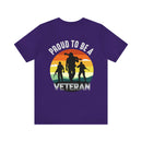 Combat-Ready Pride: Proud to Be a Veteran Military Design T-Shirt