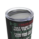 I Have Done Things: U.S. Veteran 20oz Military Design Tumbler - Black Background