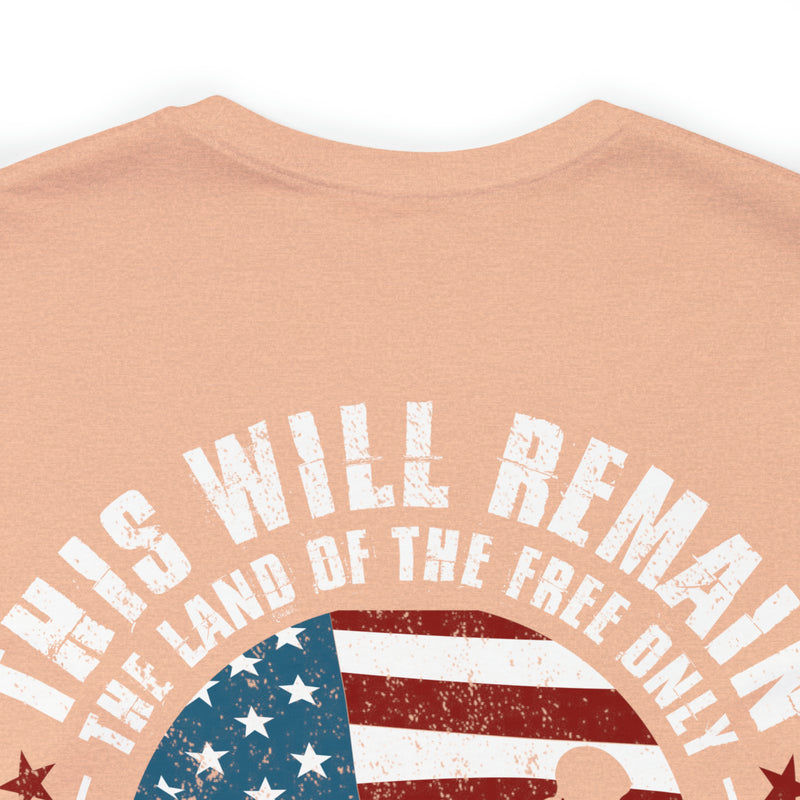 Home of the Brave: This Land of the Free Military Design T-Shirt