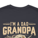 Fearless Patriarch: 'I'm a Dad, Grandpa, and a Veteran - Nothing Scares Me' Military Design T-Shirt