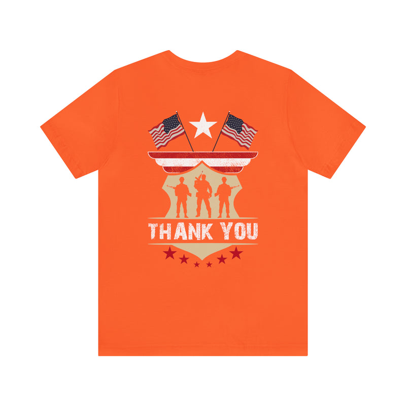 Thank You: Military Design T-Shirt Expressing Gratitude and Support