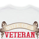 Strong Support: Military Design T-Shirt - 'Wife of a Veteran - Freedom Isn't Free, My Husband Paid for It