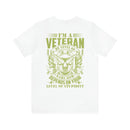 Sarcastic Veteran T-Shirt: My Level of Sarcasm Depends on Your Level of Stupidity