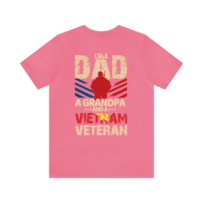 Proudly Wearing Many Hats: Vietnam Veteran, Dad, and Grandpa - Military Design T-Shirt