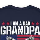 Fearless and Proud: Military T-Shirt - 'I Am a Dad, Grandpa, and a Veteran - Nothing Scares Me
