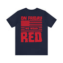 Red Friday Warrior: Military Design T-Shirt - On Friday We Wear Red