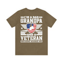 Unshakeable Legacy: 'I'm a Dad, Grandpa, and a Veteran - Fearless' Military Design T-Shirt