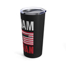 Honoring Vietnam Veterans: 20oz Black Tumbler with Military Design - 'Vietnam Veteran