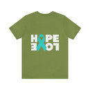 Unite for Mental Health: Teal Ribbon PTSD Design T-Shirt for Awareness