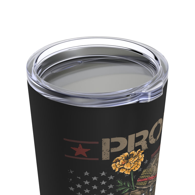 Proud Veteran: 20oz Military Design Tumbler - Embrace Your Service with Pride!