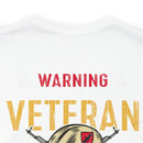 Warning: Married to a Veteran - Messing with Me is Hazardous to Your Health - Military Design T-Shirt