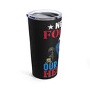 Never Forget Our Fallen Heroes: 20oz Black Military Design Tumbler - Honoring Their Sacrifice