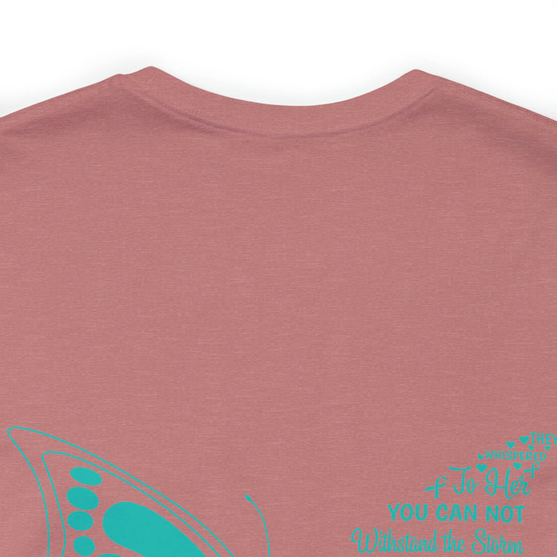 Resilient Wings: 'I AM THE Storm' PTSD Design Butterfly T-Shirt