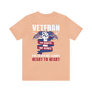 Heart to Heart: Veteran and Daughter Military Design T-Shirt Celebrating Unbreakable Bonds