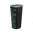 Unforeseen Hero: 20oz Military Design Tumbler - Black Background Edition