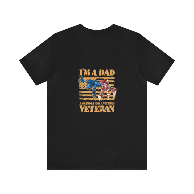 Triple Legacy: Dad, Grandpa, and Vietnam Veteran - Military Design T-Shirt Celebrating Generations