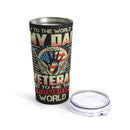 A Worldly Veteran: 20oz Military Design Tumbler, Celebrating the Cherished Bond