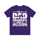 Fearless Family Man: Military Design T-Shirt - 'I'm a Dad, Grandpa, and a Navy Veteran - Nothing Scares Me