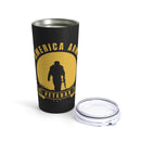 America's Finest: 20oz Black Military Design Tumbler - Army Veteran