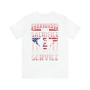 Patriotic Remembrance: Military Design T-Shirt - 'Honor the Sacrifice, Remember the Service