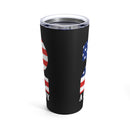 Premium 20oz Military Design Tumbler - Bold 'A Day is 22 Too Many' Motif on Black Background