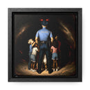 A Shield Against the Darkness Framed Canvas