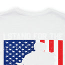 Patriotic Tribute: 'I Stand for the Flag, I Kneel for the Fallen' Military Design T-Shirt