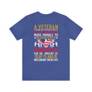 Sacrifice for Our Nation: Military Design T-Shirt - The Veteran's Blank Check to America
