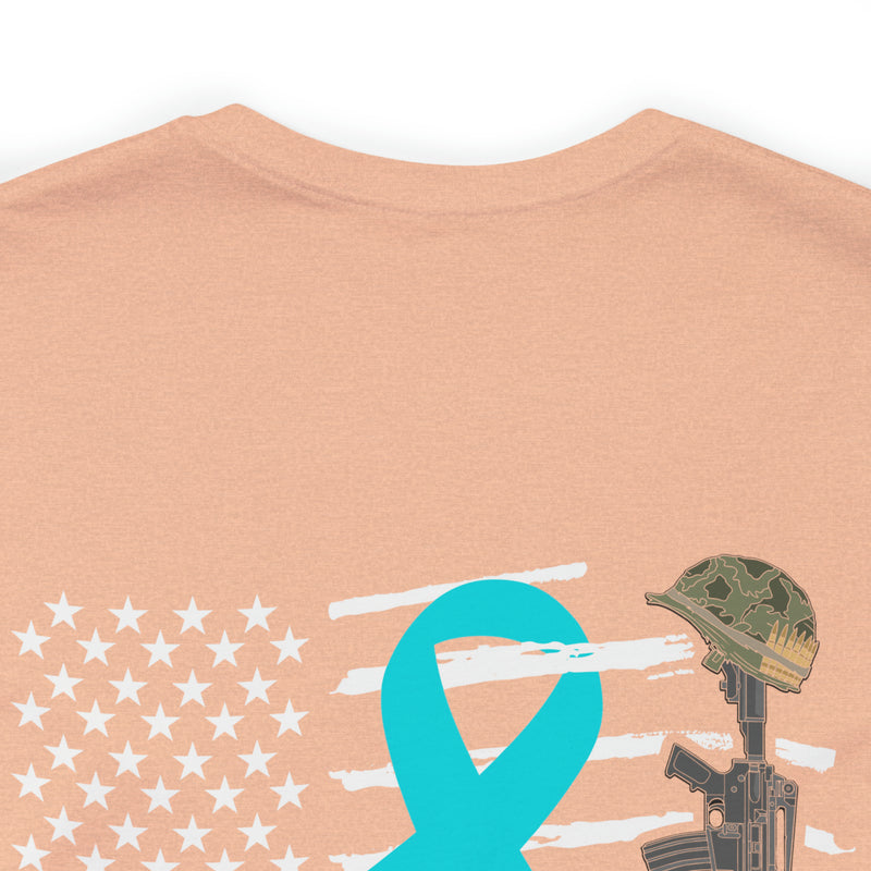 Patriotic Military PTSD Awareness: Support Our Heroes T-Shirt