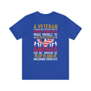 Sacrifice for Our Nation: Military Design T-Shirt - The Veteran's Blank Check to America