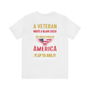Sacrifice for Our Nation: Military Design T-Shirt - The Veteran's Blank Check to America