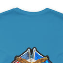 Taking Flight with Honor: Military T-Shirt with 'Double Flag Eagle U.S. AIRFORCE' Design