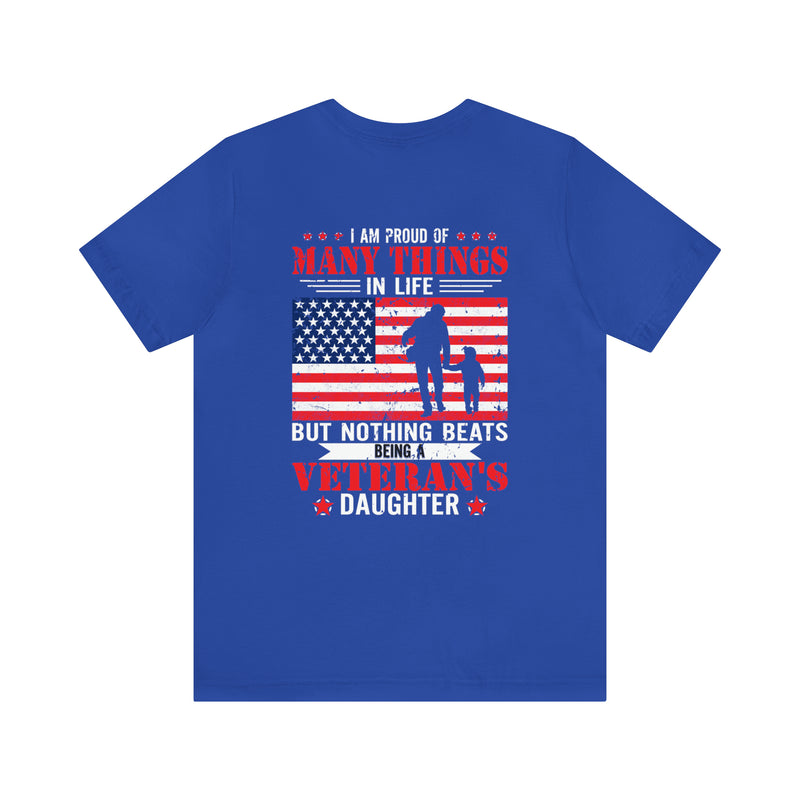 Proud Daughter of a Veteran: Military Design T-Shirt Celebrating Family Legacy