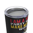 Unleash the Veteran Spirit: 20oz Black Military Design Tumbler - 'Party, Memories, and Unyielding Strength'